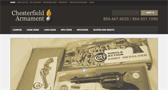Desktop Screenshot of chesterfieldarmament.com