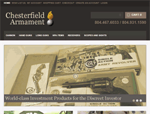 Tablet Screenshot of chesterfieldarmament.com